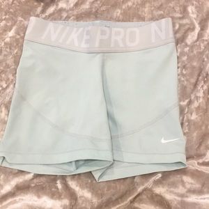 Powder Blue Nike Pro Shorts